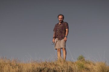 Auf trockenen Gräsern