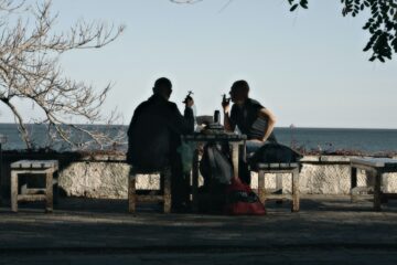 When Lightning Flashes Over the Sea